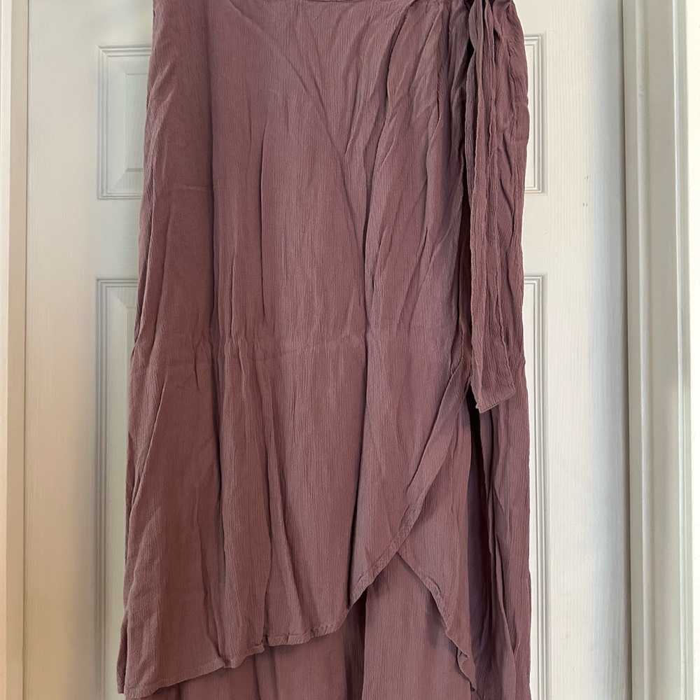 Elegant Mauve Wrap Skirt